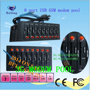 GSM 8 Ports Modem Pool for Bulk SMS MMS Callings